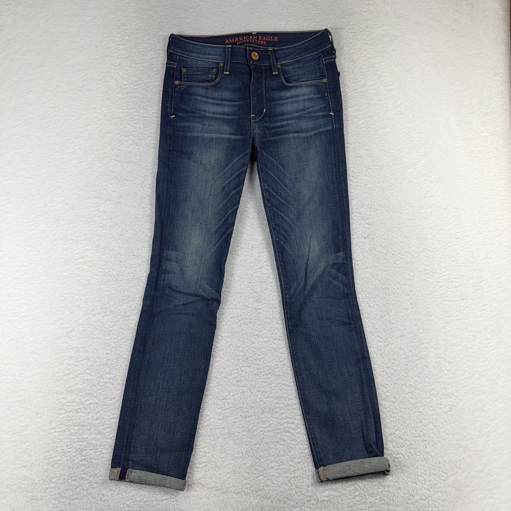 American Eagle Outfitters Stretch Skinny Jeans Cone Denim USA Womens 4 (28x27)